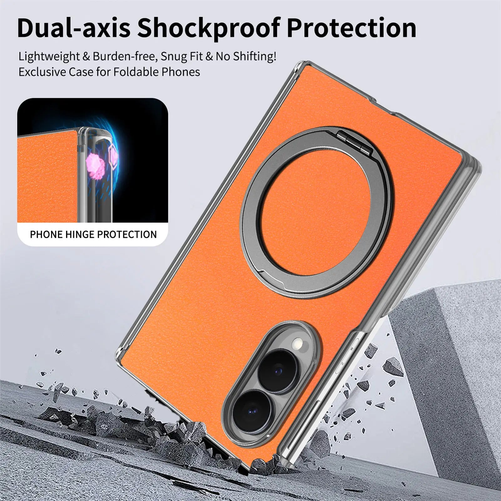 Premium Magnetic Leather Case with Central Hinge Protection for Samsung Galaxy Z Fold 8