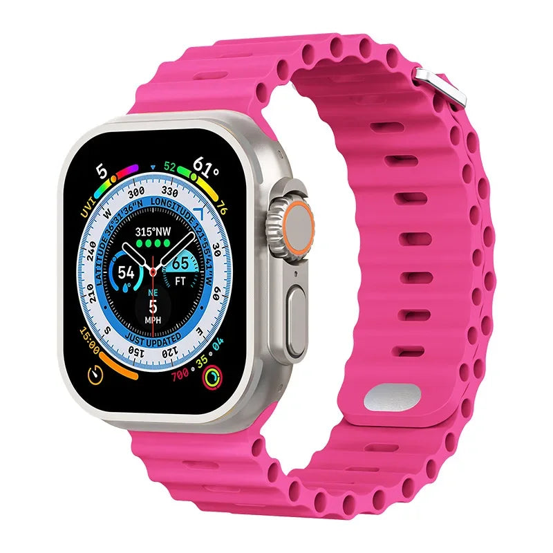Soft-Touch Ocean Silicone Sport Band for Apple Watch