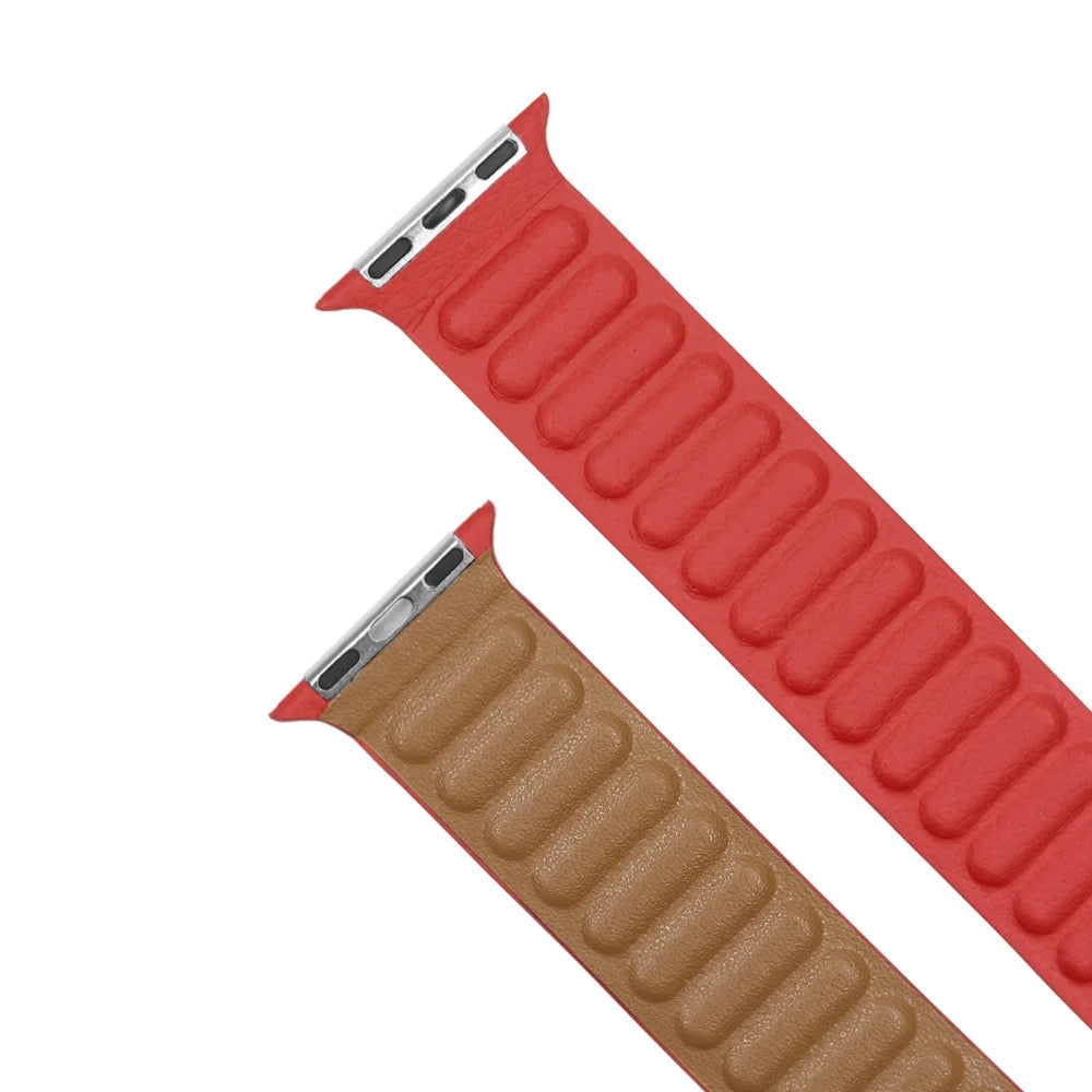 Magnetic Leather Link Band for Apple Watch