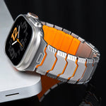 Titanium Articulated Link Band with Magnetic Buckle for Apple Watch