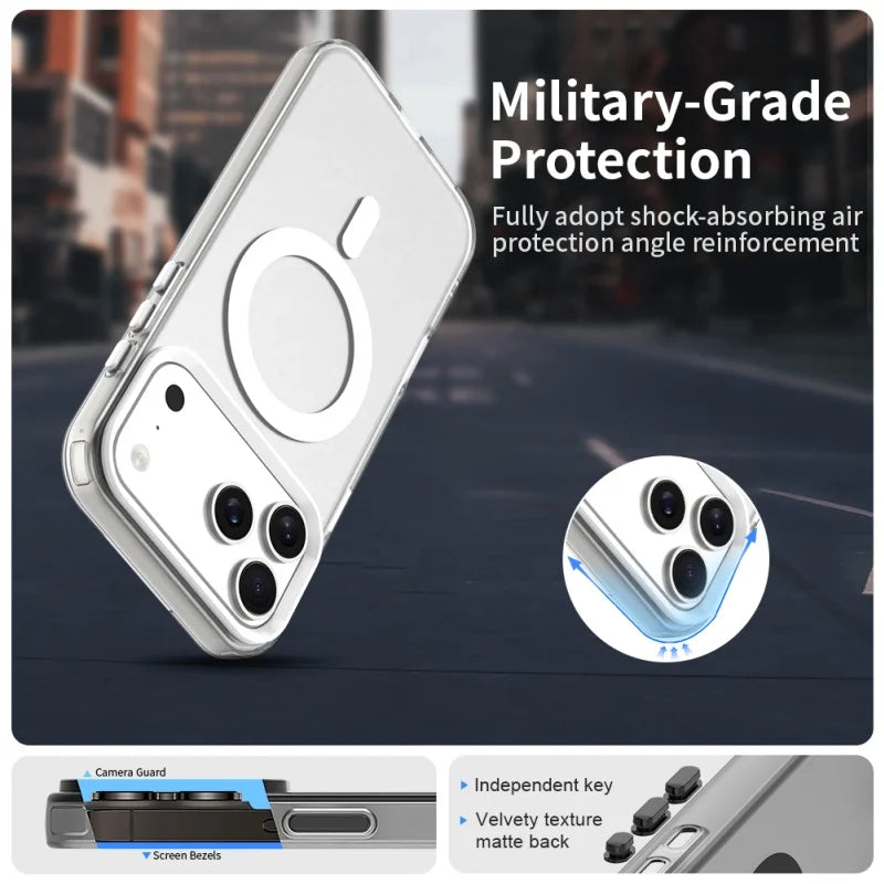 Shockproof MagSafe Case with Metal Alignment Plate for iPhone 18 Series