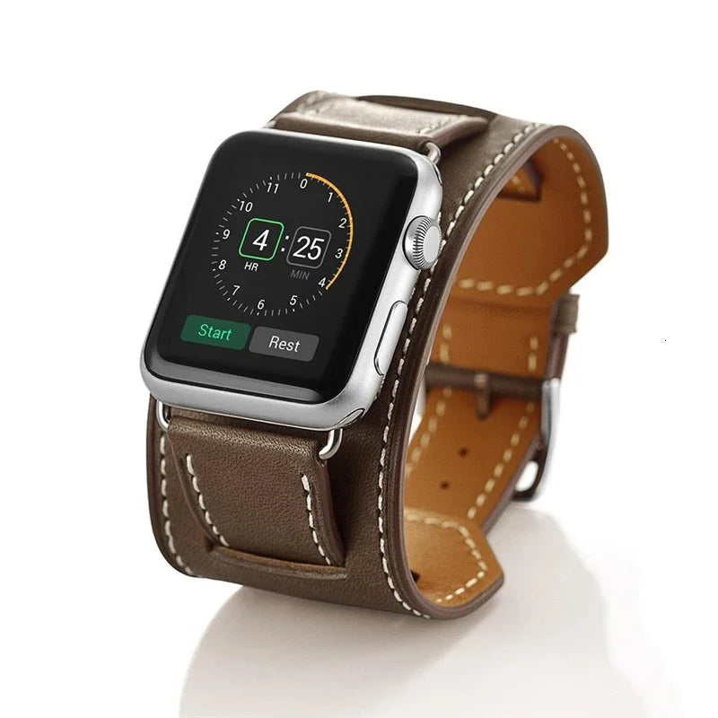 High-Quality Leather Wrist Strap for Apple Watch