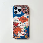 Cartoon Dog Splicing Pattern Matte Case for iPhone 17 Series