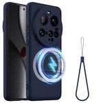 Premium Magnetic Silicone Case with Flocking Inside & Detachable Strap for Xiaomi 15 Ultra