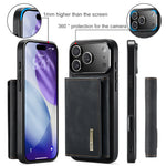 Luxury 2-in-1 Detachable Magnetic Leather Wallet Cover with Card Slots for iPhone 17 Series