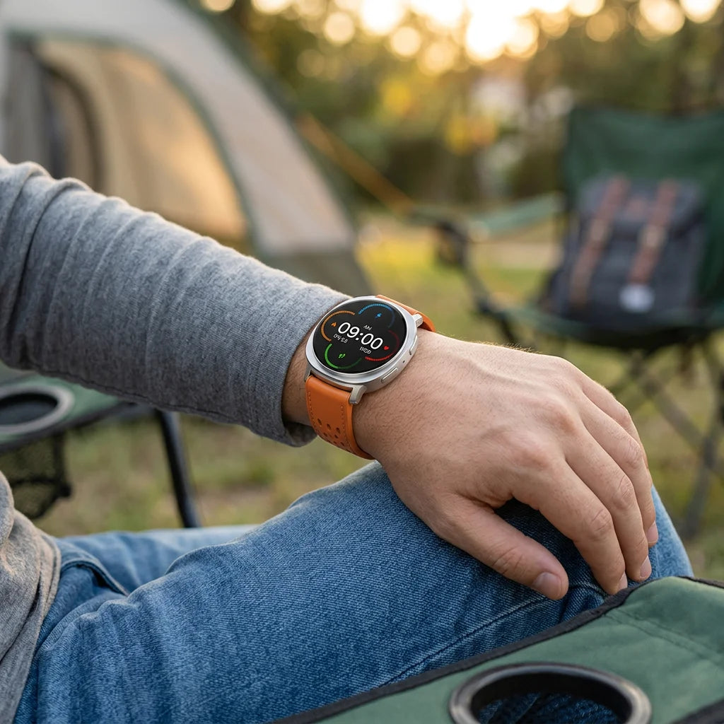 Hybrid Leather and Silicone Watch Strap with No-Gap Fit for Samsung Galaxy Watch Ultra 2