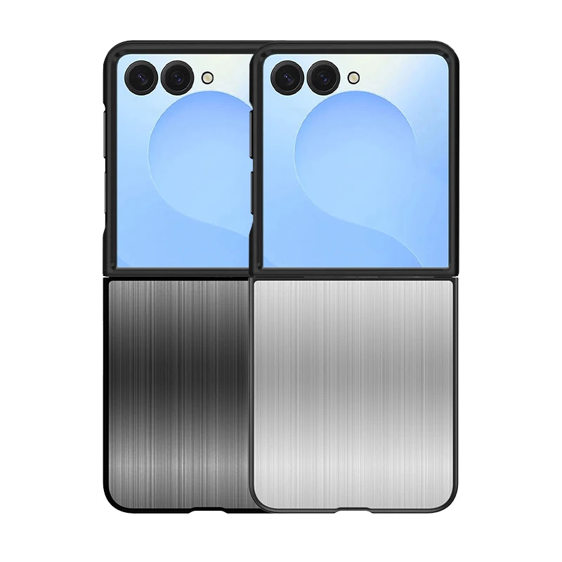 Luxury Brushed Metal Case for Samsung Galaxy Z Flip 7