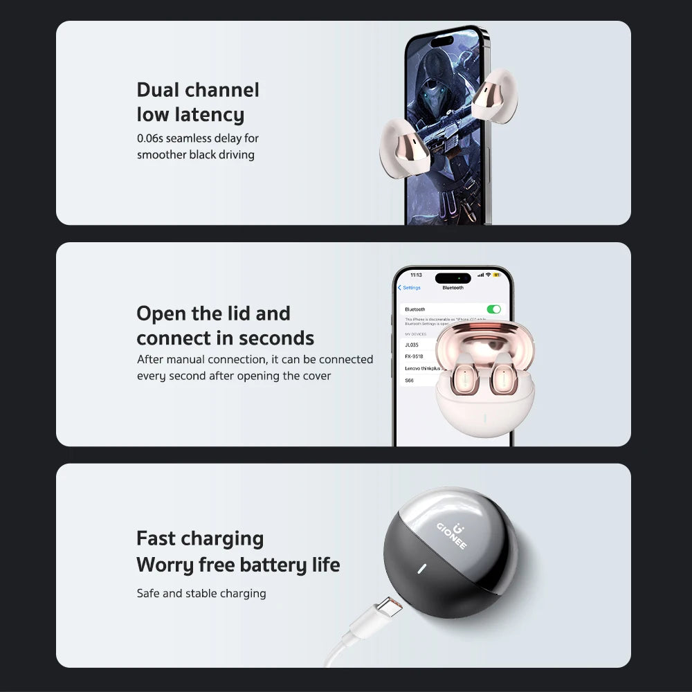 Gionee JL035 Bluetooth 5.4 Wireless Earphones