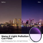 K&F Concept 52-82mm Night Photography Filter with Multi-Layer Nano Coating