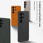 Luxury PU Leather Magnetic Case with Lens Protection for Samsung Galaxy S26 Ultra