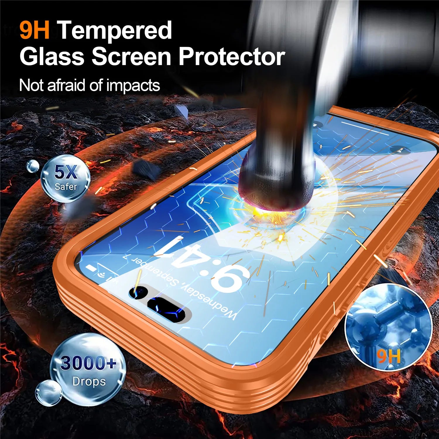 iPhone 17 Series Double Layer Full-Cover Case with Lens Protection