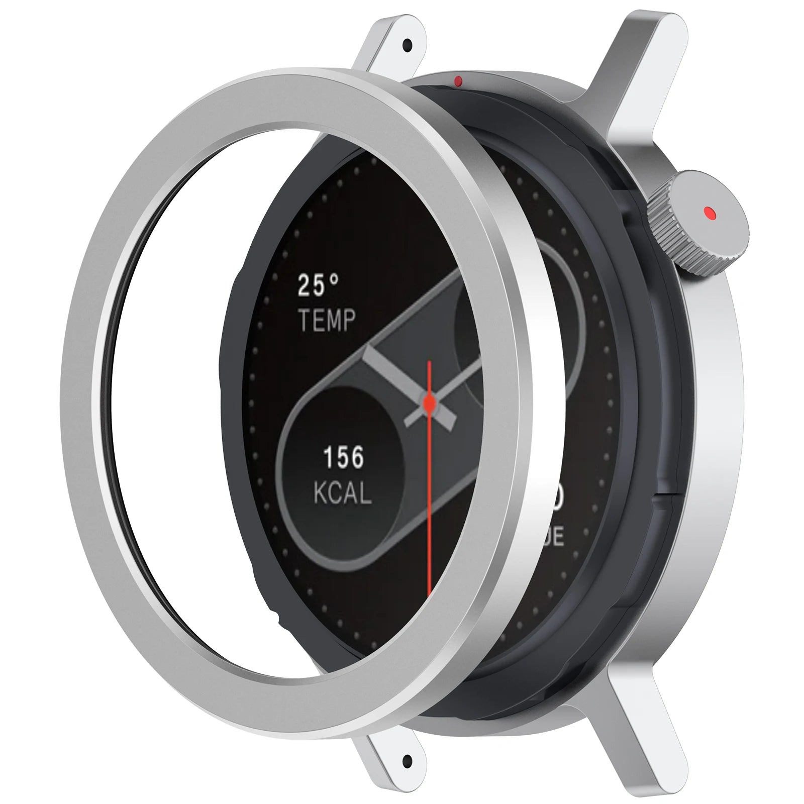 Metal Bezel Ring & Tempered Glass for Nothing CMF Watch Pro 2 Protector