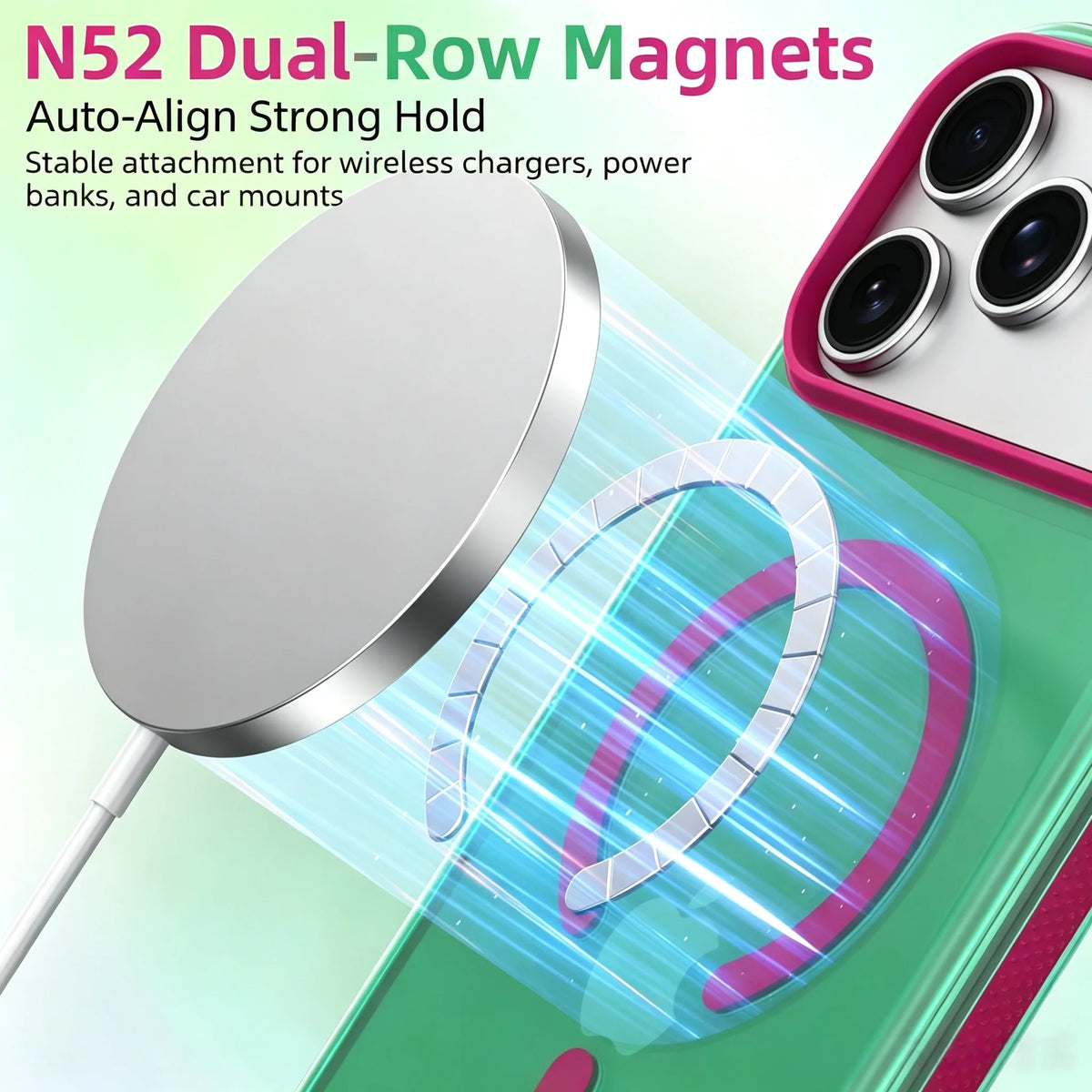 Clear MagSafe Case with Dual-Layer Drop Protection for iPhone 17 Series
