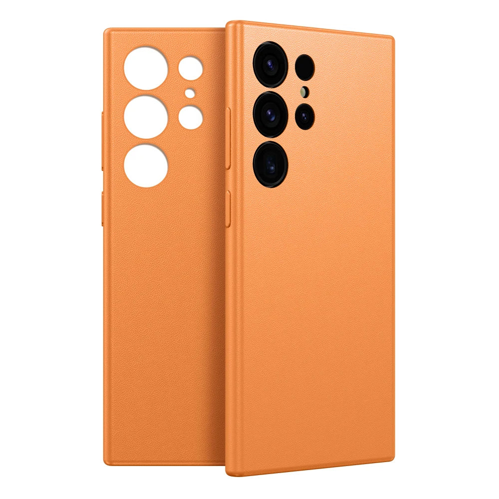 360 Full Protection PU Leather Phone Case for Samsung Galaxy S24 Series