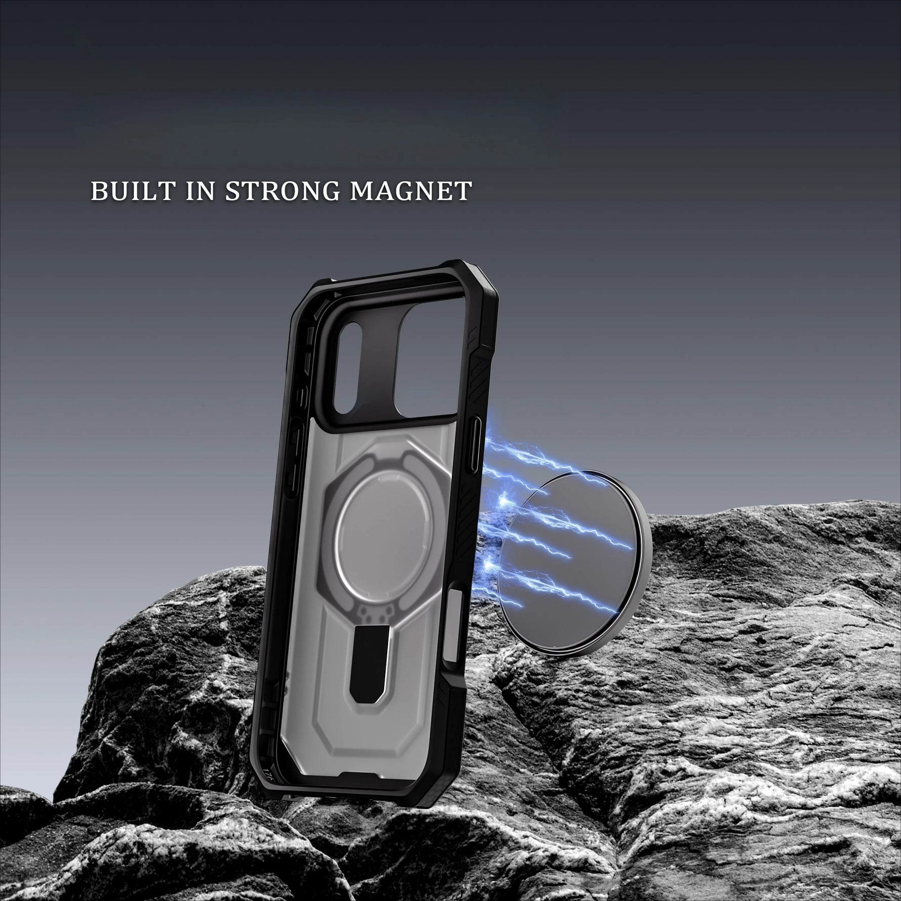 iPhone 17 Series MagSafe Case with 360° Stand Reinforced Corner Protection
