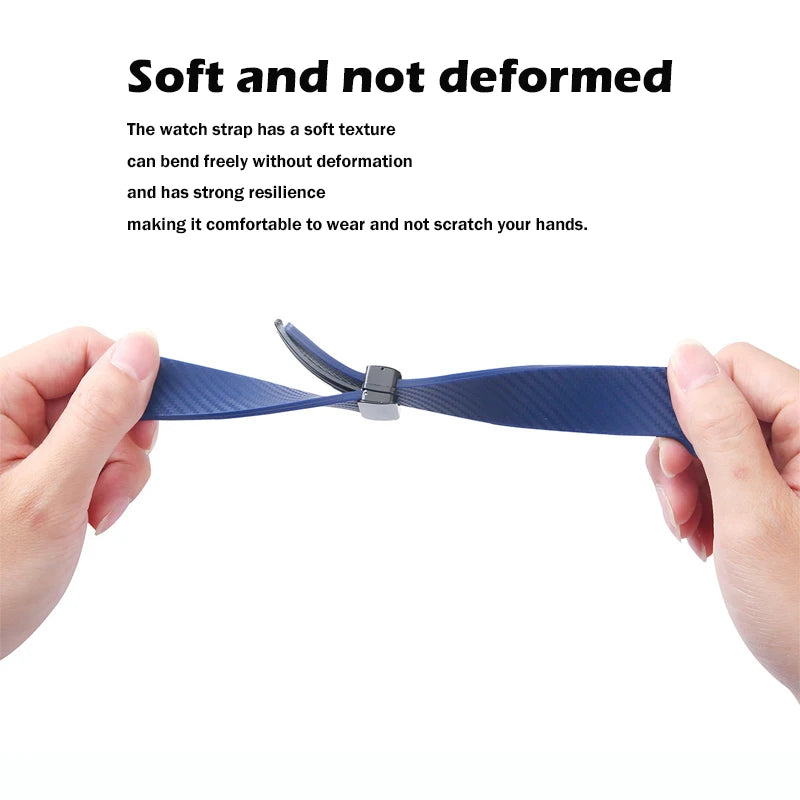 Carbon Fiber Style Band for Apple Watch