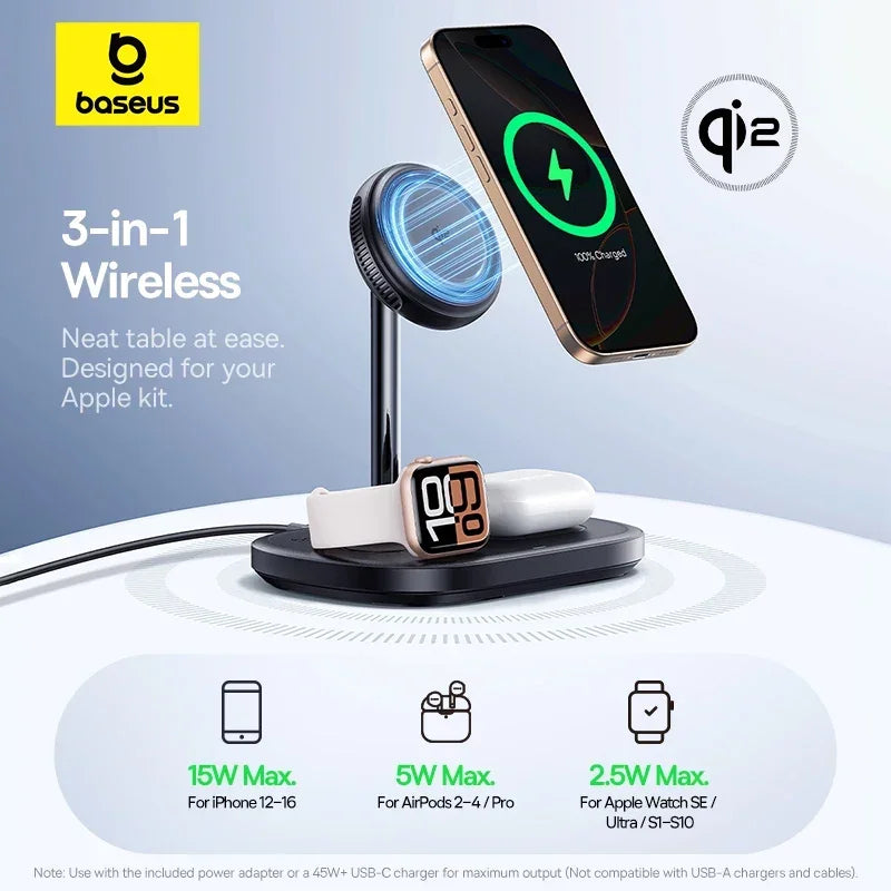 Baseus EnerFill FS41 3-in-1 Wireless Charging Stand with TEC Cooling Cosmic