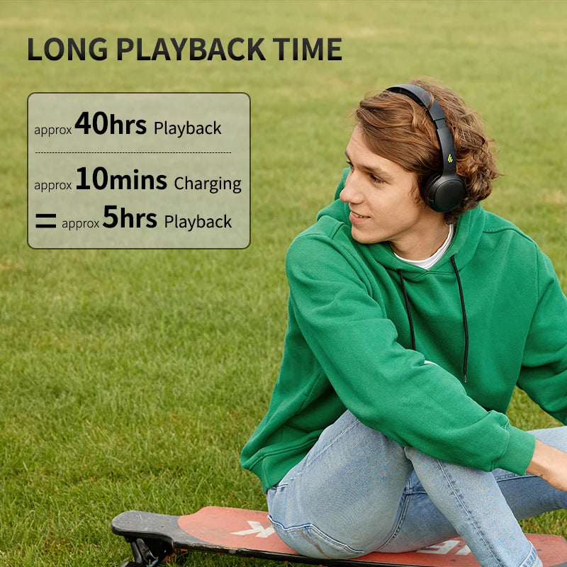 Edifier WH500 Lightweight On-Ear Bluetooth Headphones