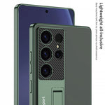 Hard PC Transparent Case with Camera Protection and Kickstand for Samsung Galaxy S25 Ultra