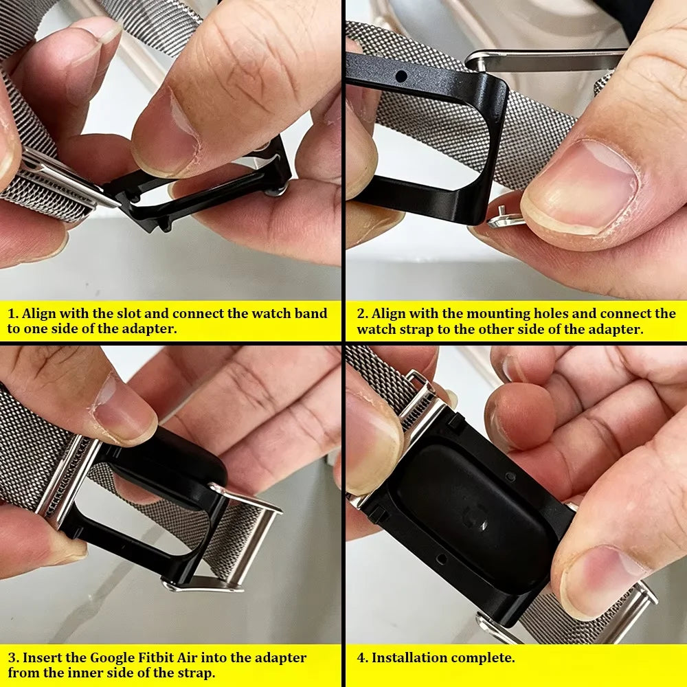 Magnetic Clasp Milanese Loop Band for Google Fitbit Air