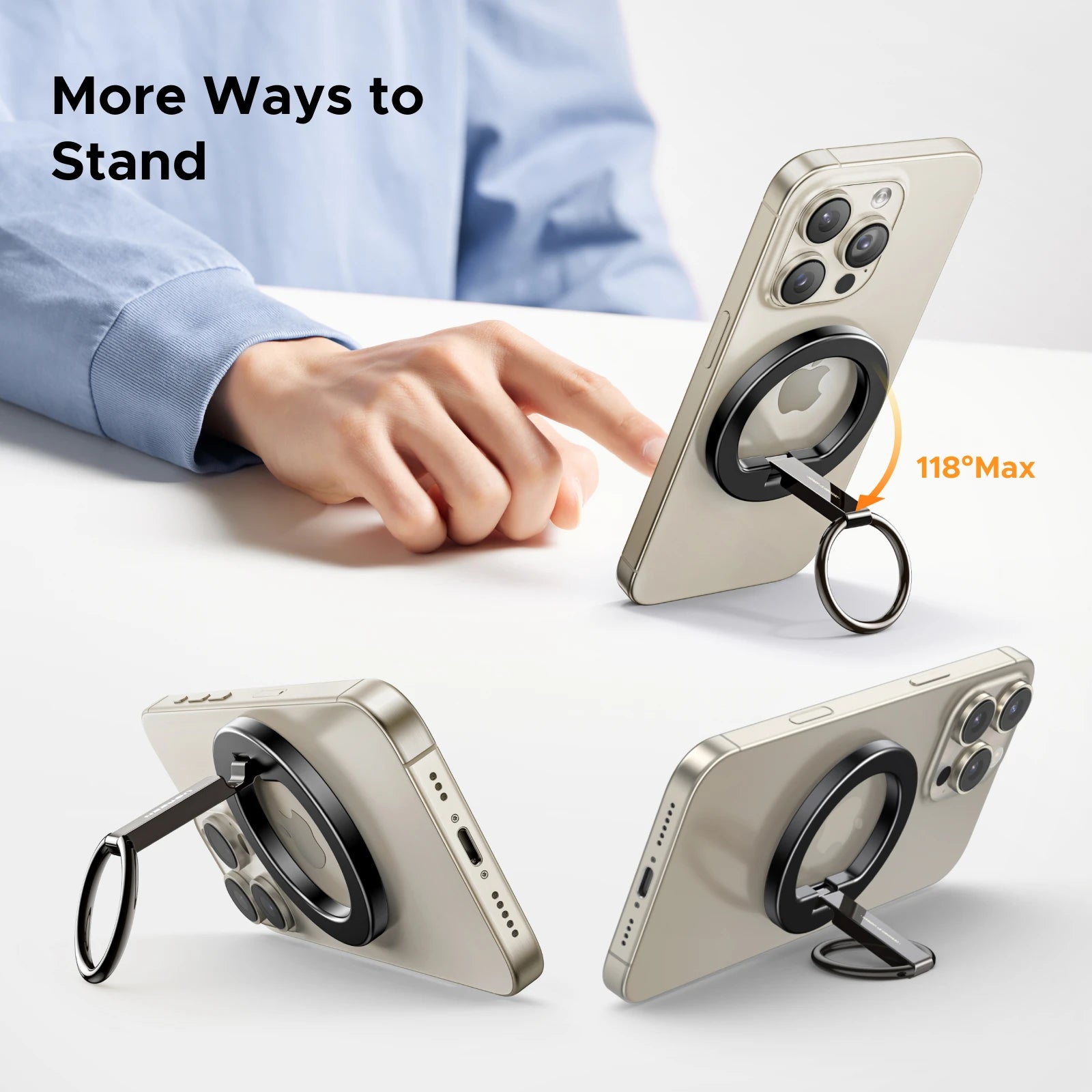 360° Rotating Magnetic Phone Ring Stand