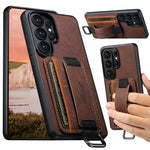 Samsung Galaxy S26 Ultra Lychee Grain Leather Case with Card Slots and Ring