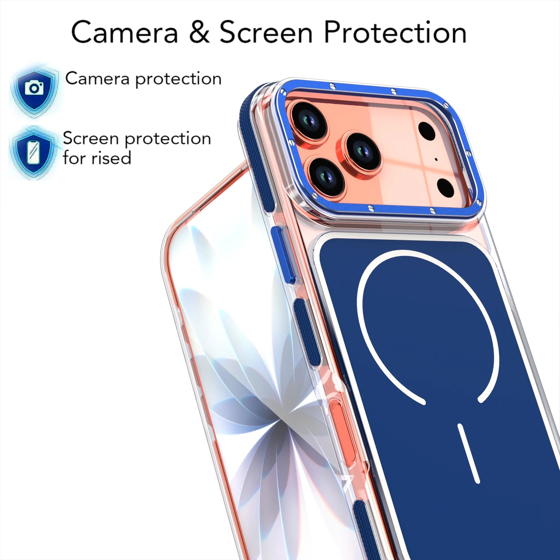 Luxury Two-Tone Clear Hybrid MagSafe Case for iPhone 17 Series