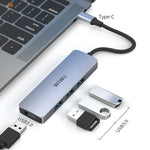 WiWU Alpha 440Pro Aluminum USB-C Hub with 4 USB 3.0 Ports