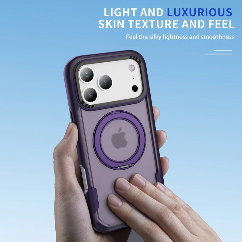 iPhone 17 Series MagSafe Compatible Durable Case with Integrated Kickstand Support