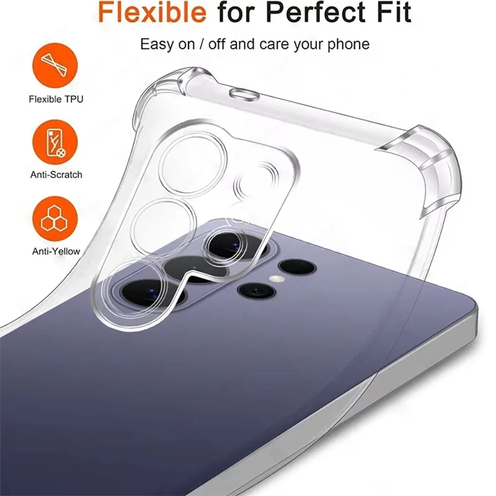 Airbag Shockproof Clear Case for Samsung Galaxy S26 Series