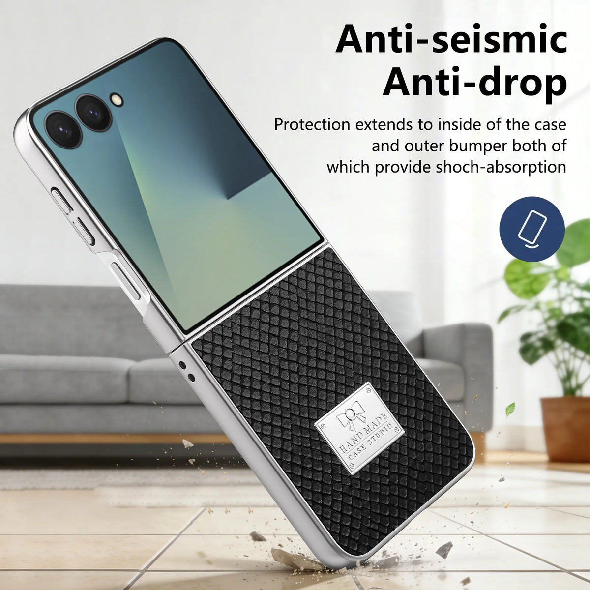 Shockproof Dual-Layer Bumper Case for Samsung Galaxy Z Flip 7