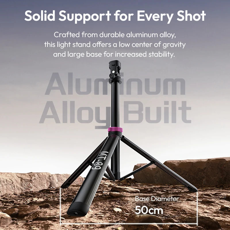Ulanzi MT-89 Quick-Release Ground Tripod Stand with Cold Shoe Mount