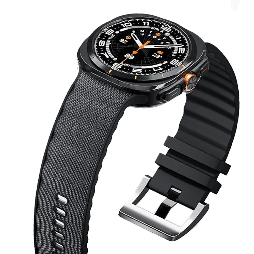 Functional Silicone and Nylon Band for Samsung Galaxy Watch Ultra aand Samsung Galaxy Watch Ultra (2025)