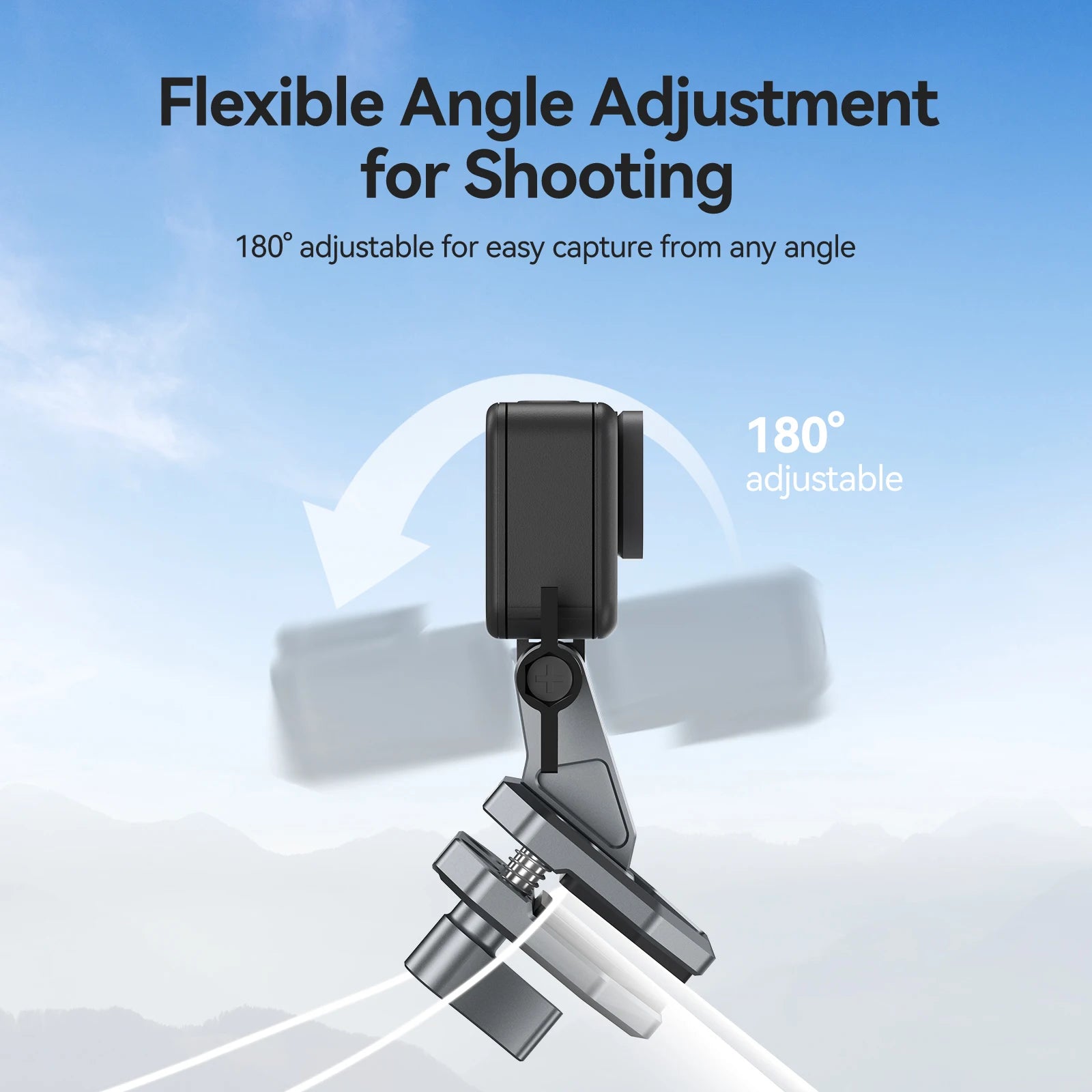 TELESIN Windshield Clamp Mount for Action Cameras