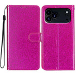 Glitter Magnetic Cards Slot Leather Wallet Case For iPhone 17 Series