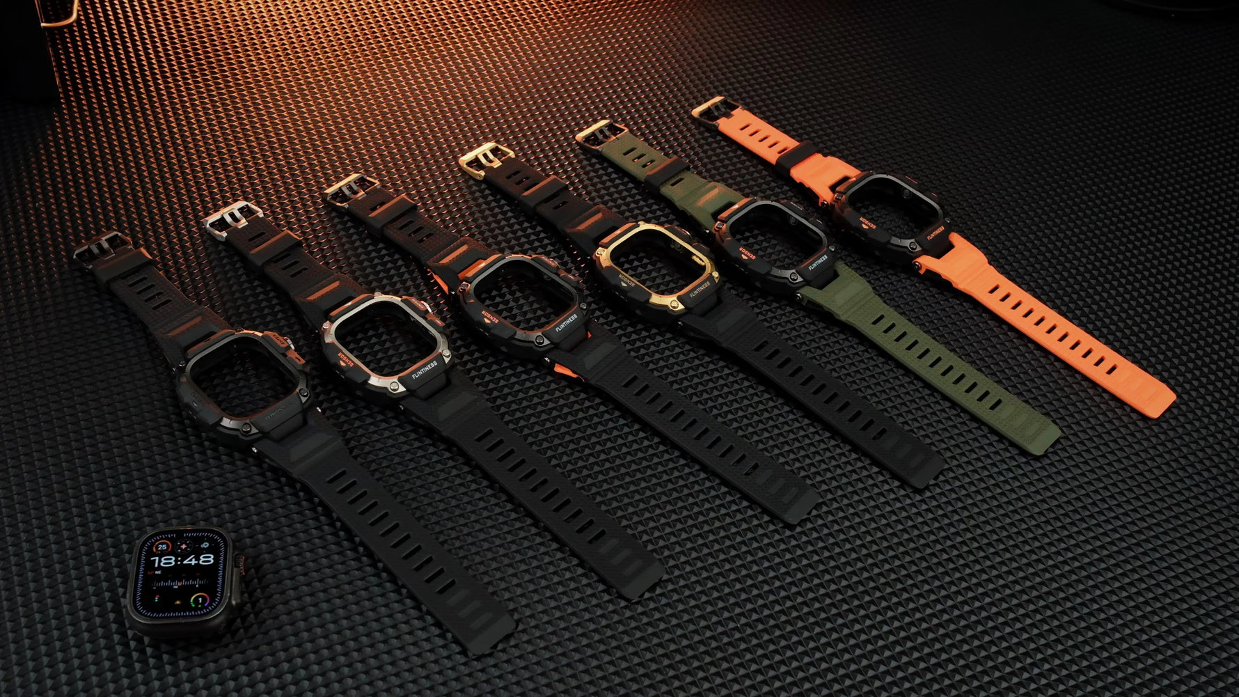 Shockproof Rugged Strap with Bumper Case for Apple Watch Ultra 3