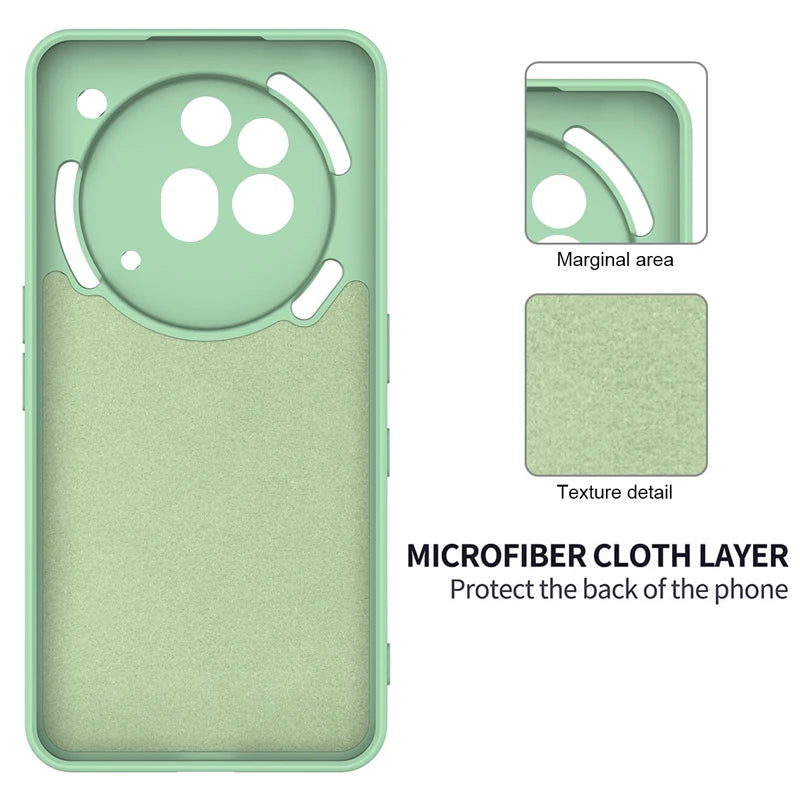 Nothing Phone 3a Pro Soft Premium Liquid Silicone Case with Flocking Interior & Strap Lanyard