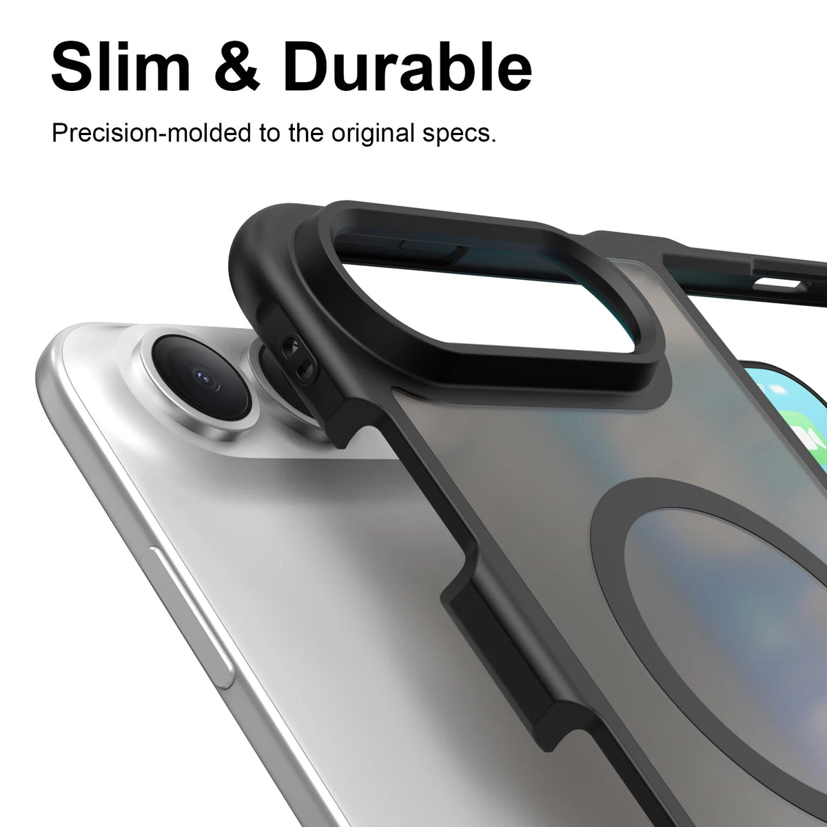 Translucent Frosted MagSafe Case with Raised Camera Protection for iPhone Duo