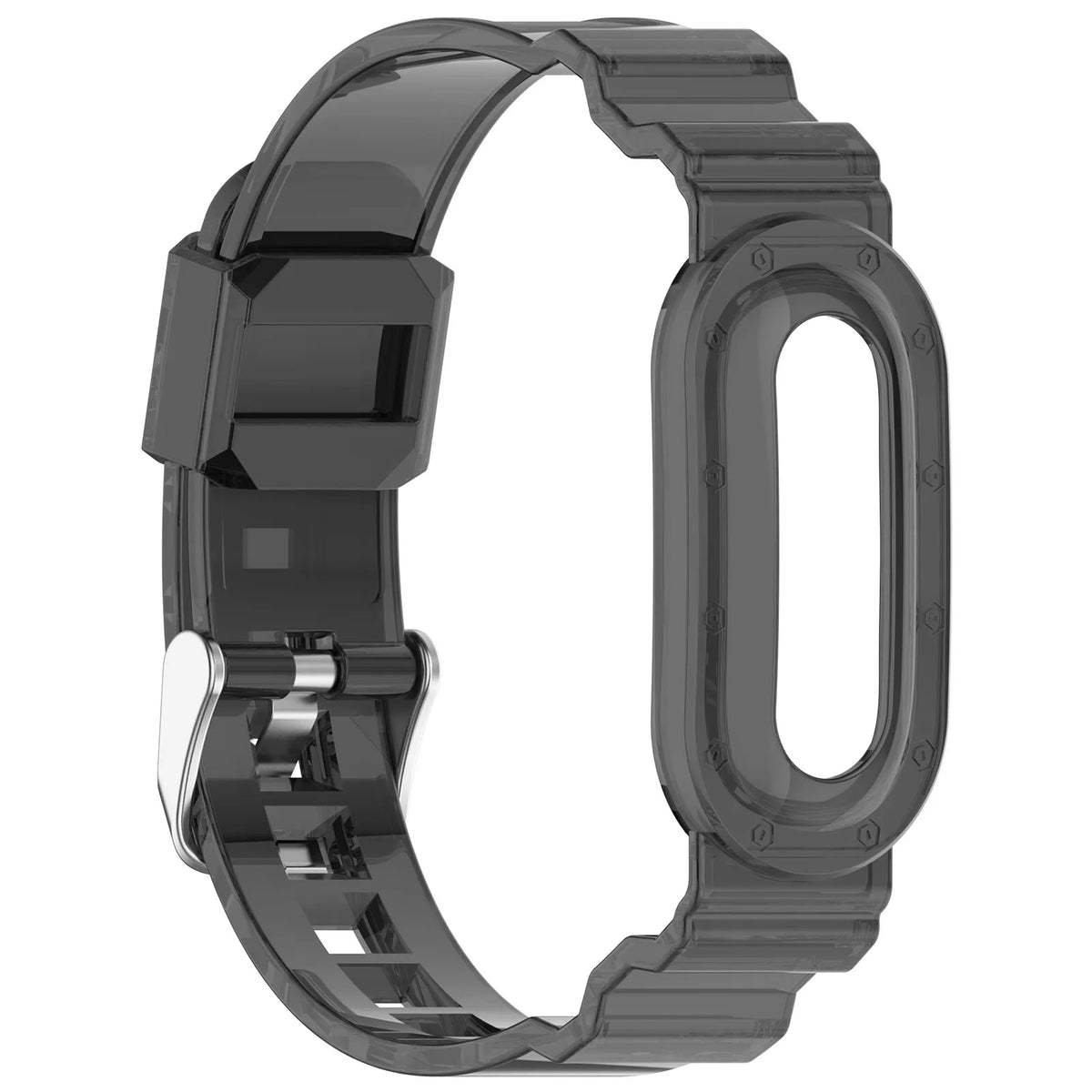 Transparent Protective Case with Adjustable Silicone Band for Google Fitbit Air