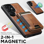 Premium Detachable Magnetic Leather Wallet Case for Samsung Galaxy S26 Ultra