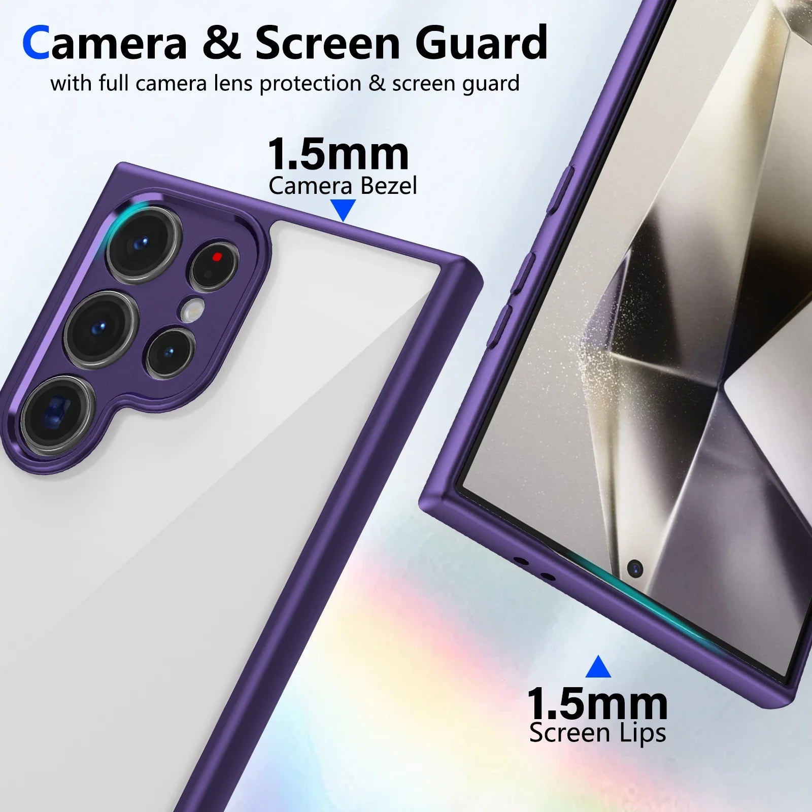 Shockproof Armor Matte Frosted Clear Case with Lens Protection for Samsung Galaxy S25 Series