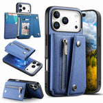 MagSafe Compatible Leather Case with Detachable Zipper Pocket for iPhone 17 Series