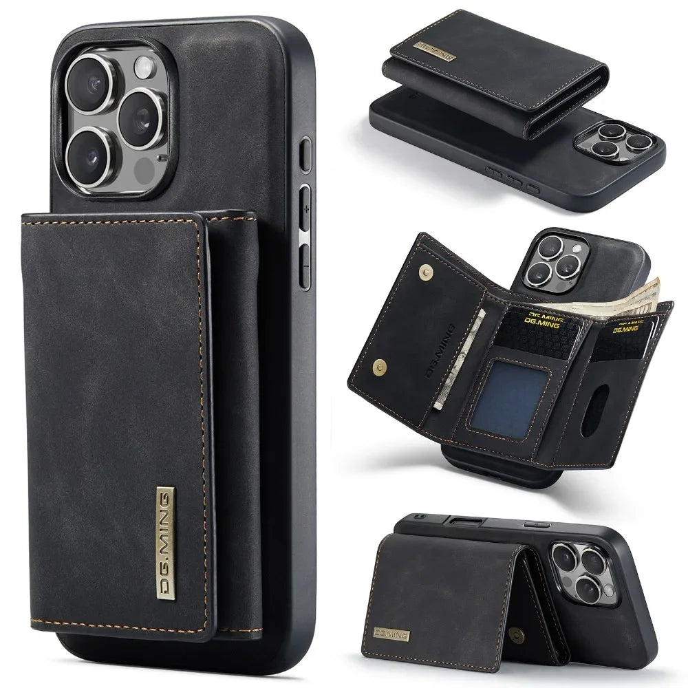 MagSafe 2-in-1 iPhone 16 Wallet Case with Kickstand & Detachable Card Holder