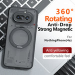 Nothing Phone 4a Translucent Anti-Fingerprint Magnetic Case with Ring Holder