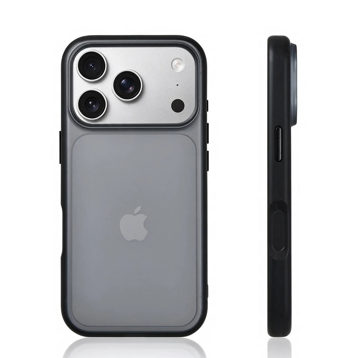 Frosted Semi-Transparent Anti-Fingerprint Shockproof Case with Raised Camera Ring for iPhone 17 Series