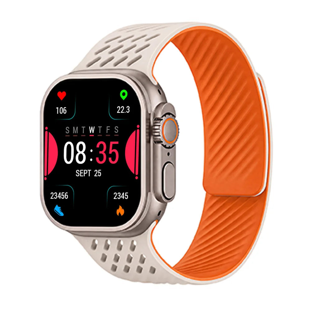 Perforated Silicone Band with Magnetic Closure for Apple Watch