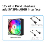 TEUCER AF-925 92mm ARGB PWM PC Cooling Fan
