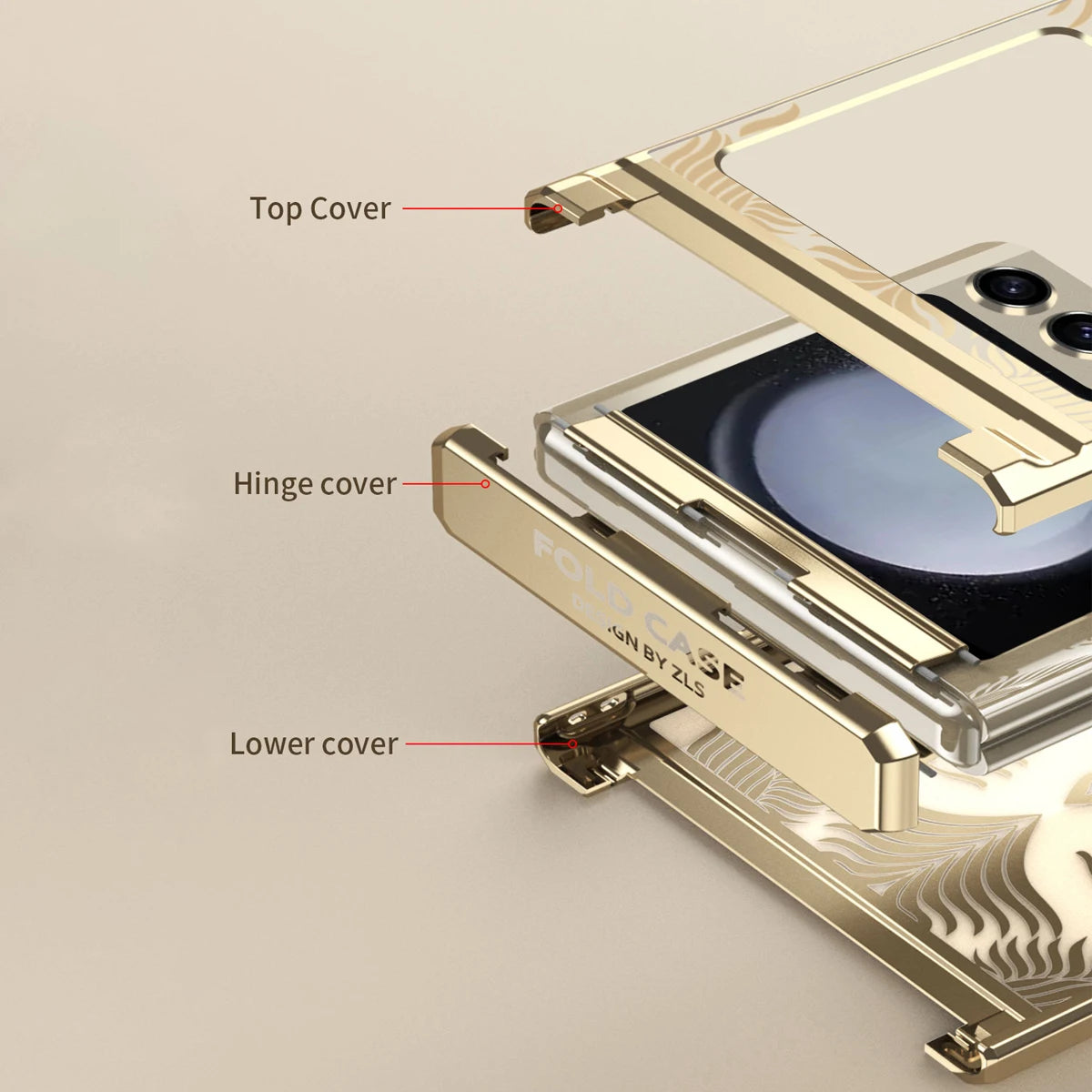 Shockproof Electroplating Transparent Case for Samsung Galaxy Z Flip 5