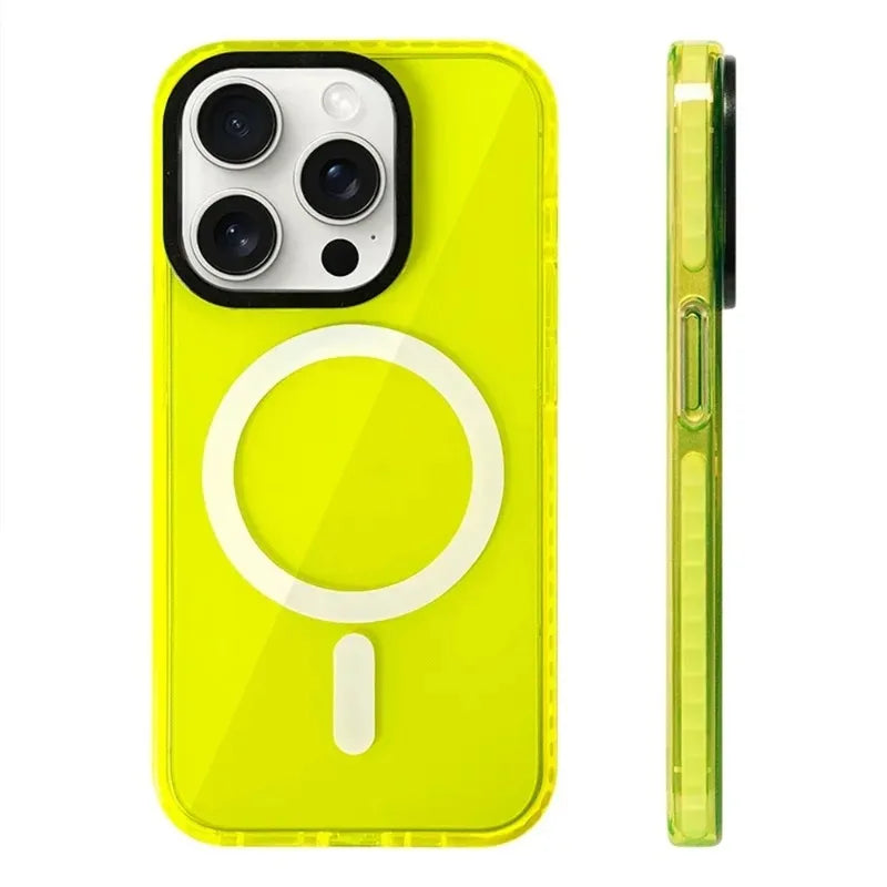 Neon Color Clear Bumper MagSafe Case for iPhone 16 Series