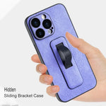 Professional PU Leather Armor Case with Grip Stand for iPhone 14 Series